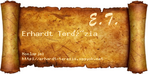 Erhardt Terézia névjegykártya
